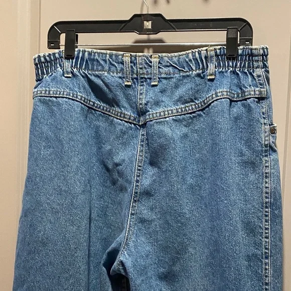 Chic Vtg USA Highwaist Straight Leg Jeans Women 18 Tall 100% Cotton 80s/90s Mom - Picture 11 of 16